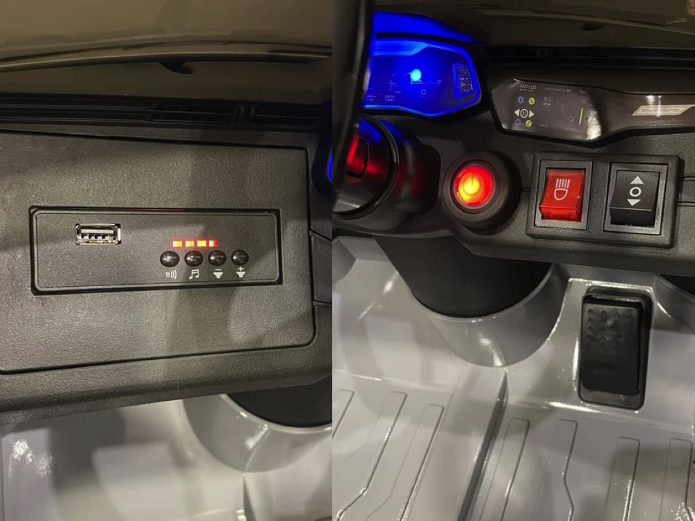 Licensed Audi RS6 12V Kids Electric Car - Sports Wagon with Bluetooth (Grey)