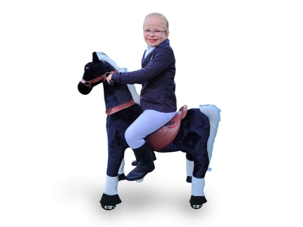 MY PONY Ride-On Horse Toy - Galloping Action for Kids Ages 4-10 (Medium)