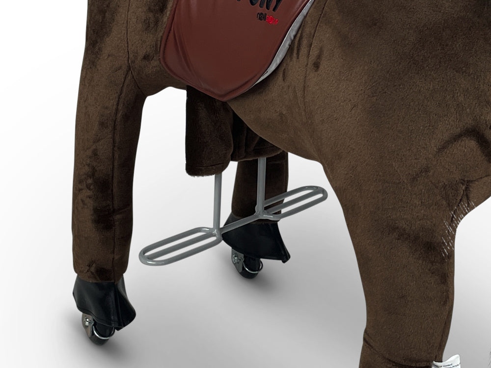 MY PONY Ride-On Horse Toy - Galloping Action for Kids Ages 3-6 (Small Beige)