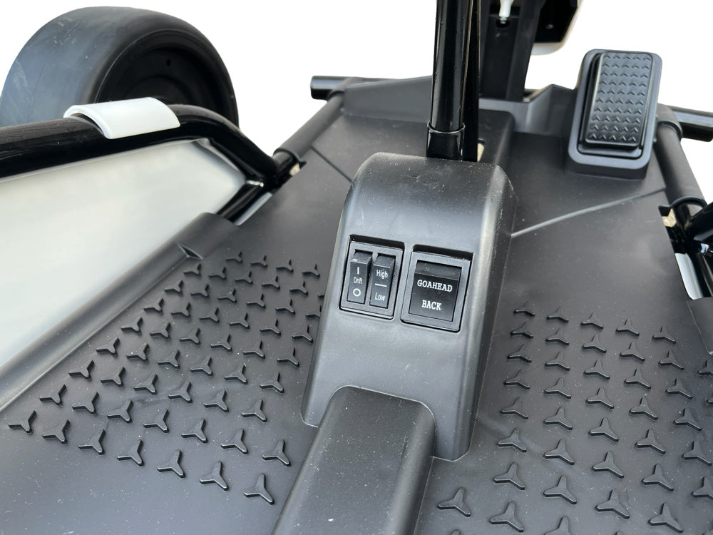 24V Electric Drift Go-Kart - 200W Motors with Drift Function (White)