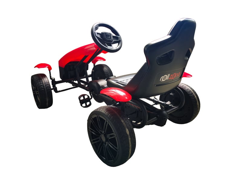 Pedal Go-Kart for Kids - Chain Drive with Hand Brake & Freewheel (Red)