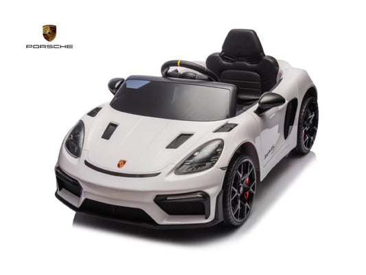 Licensed Porsche Spyder RS 12V Kids Electric Car with Lithium Battery (White)