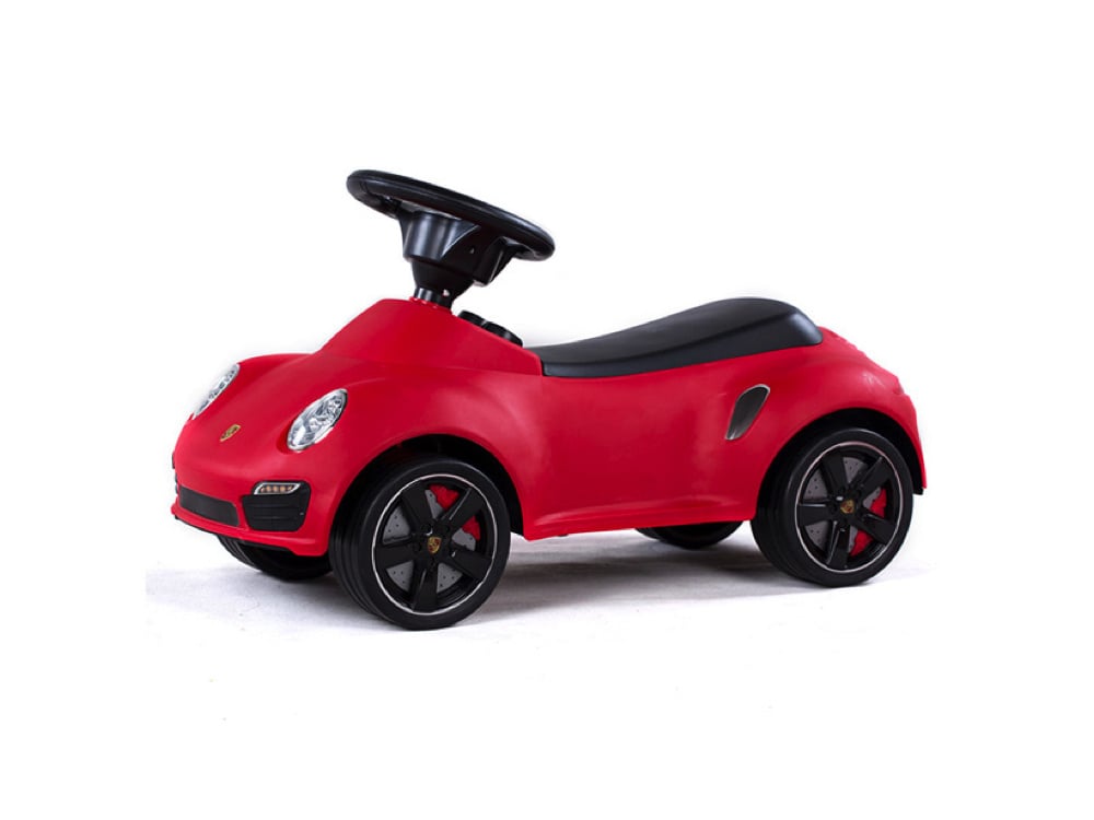 Licensed Porsche 911 Push Car - Ride-On Toy with Leather Seat