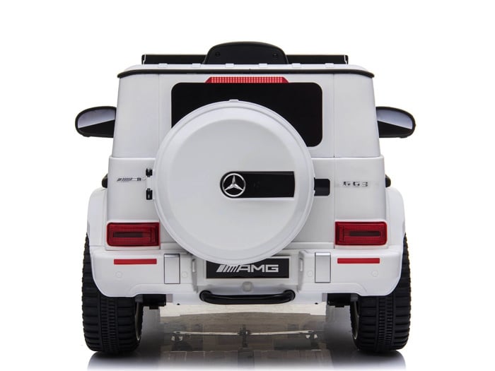 Licensed Mercedes-Benz G63 12V Kids Electric Car - Compact SUV with High-Gloss Finish (White)
