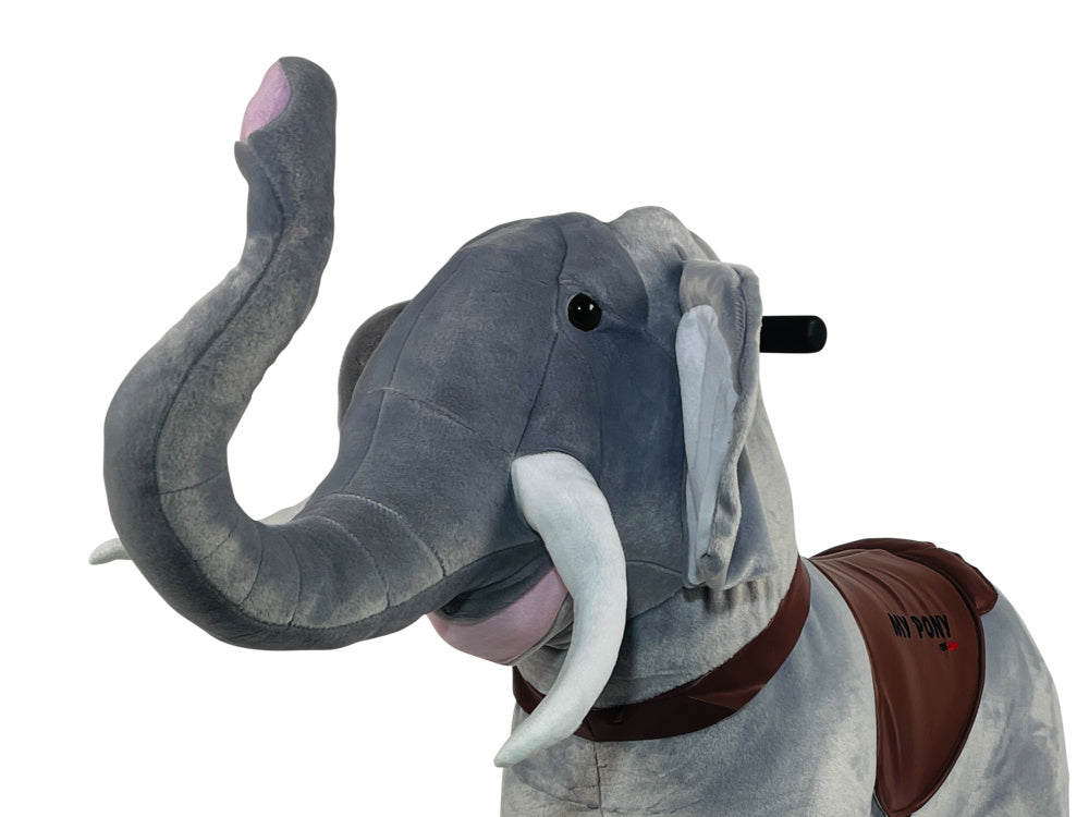 MY PONY Ride-On Elephant Toy - Galloping Action for Kids Ages 3-6 (Small)