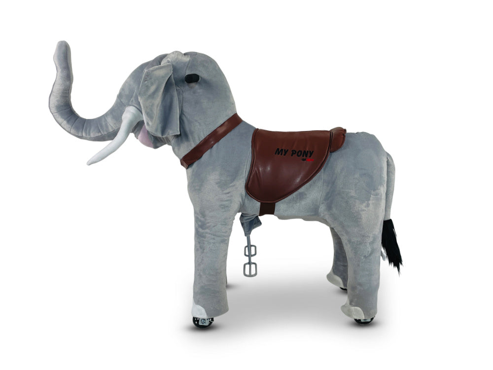 MY PONY Ride-On Elephant Toy - Galloping Action for Kids Ages 3-6 (Small)