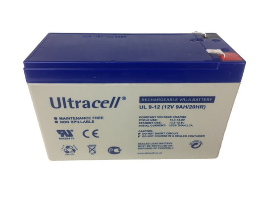 Ultracell 12V 9Ah Lead-Acid Battery - For Electric Ride-On Toys