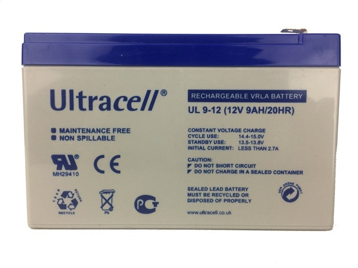 Ultracell 12V 9Ah Lead-Acid Battery - For Electric Ride-On Toys