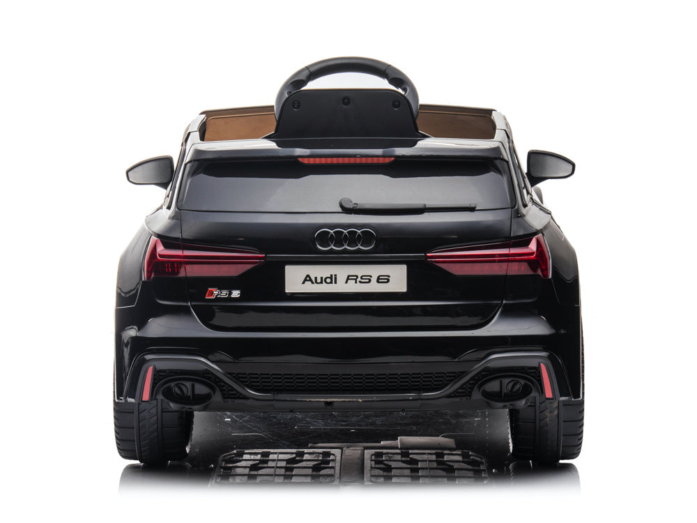 Licensed Audi RS6 12V Kids Electric Car - Sports Wagon with Bluetooth (Black)