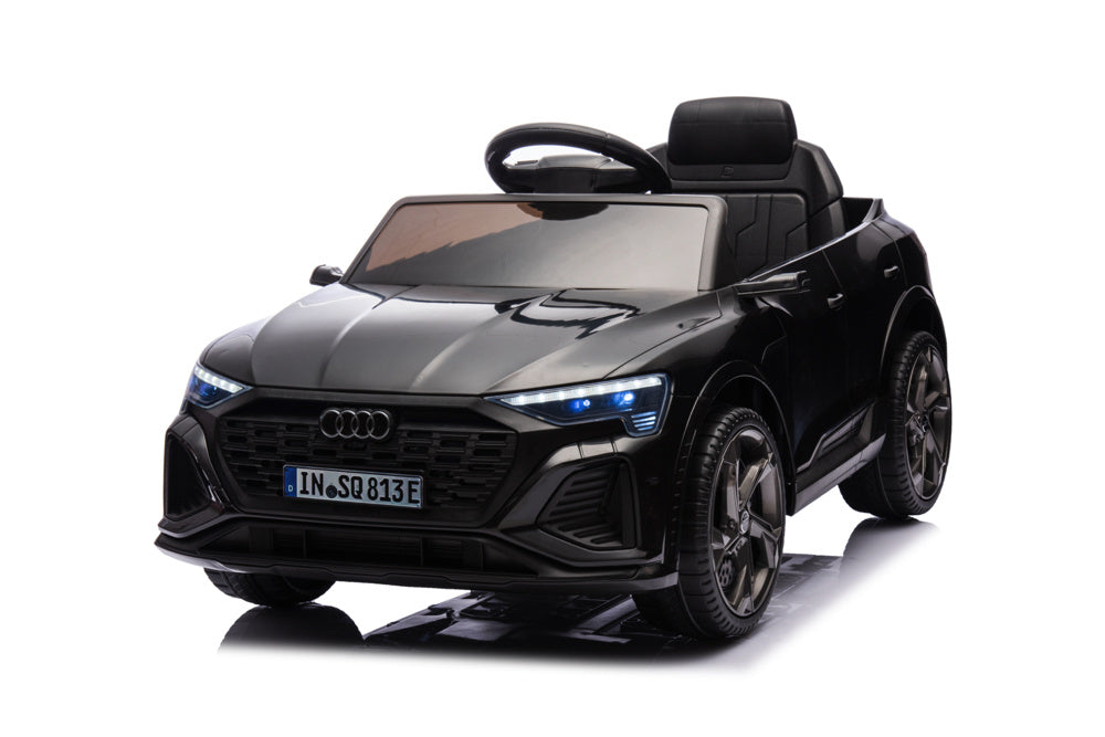 Licensed Audi S Q8 12V Kids Electric Car - Compact SUV with Bluetooth (Black)
