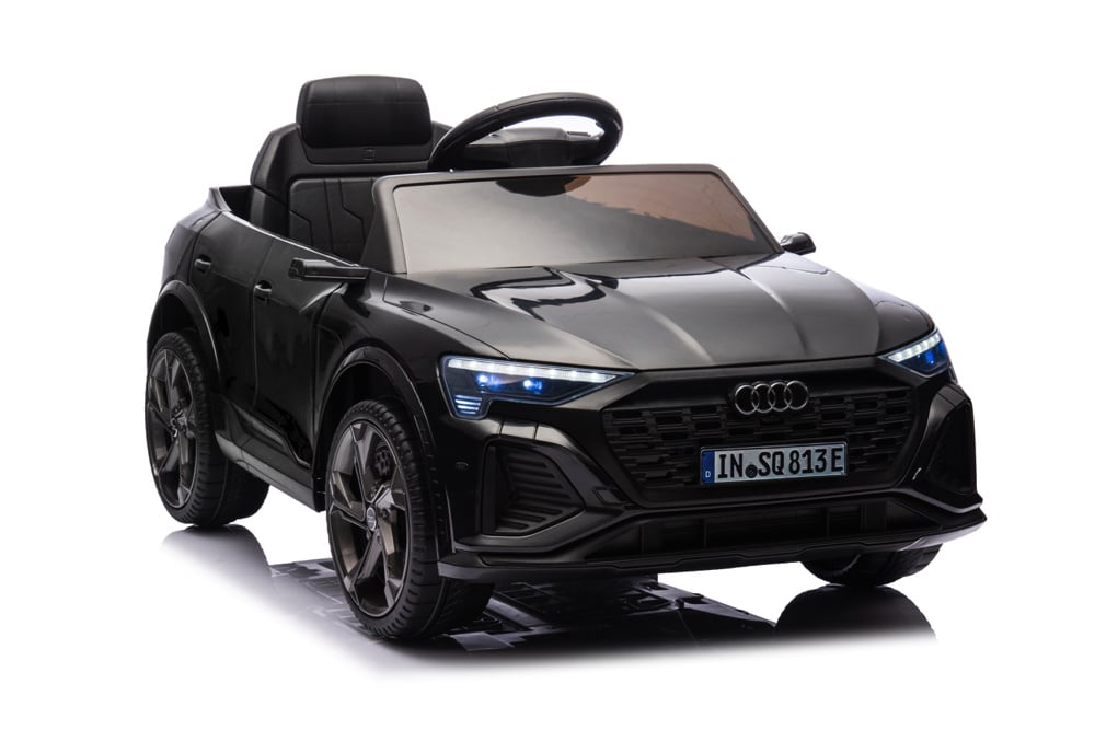 Licensed Audi S Q8 12V Kids Electric Car - Compact SUV with Bluetooth (Black)