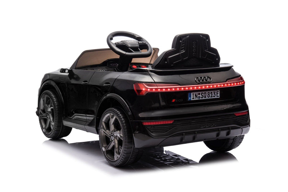 Licensed Audi S Q8 12V Kids Electric Car - Compact SUV with Bluetooth (Black)
