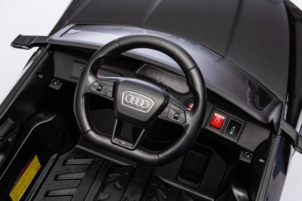 Licensed Audi S Q8 12V Kids Electric Car - Compact SUV with Bluetooth (Black)
