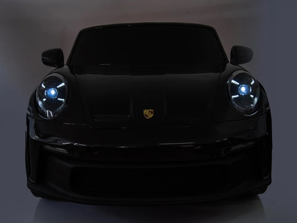Licensed Porsche 911 GT3 24V Pro Variant Kids Car - 2-Seater with Real Air Tires (Black)