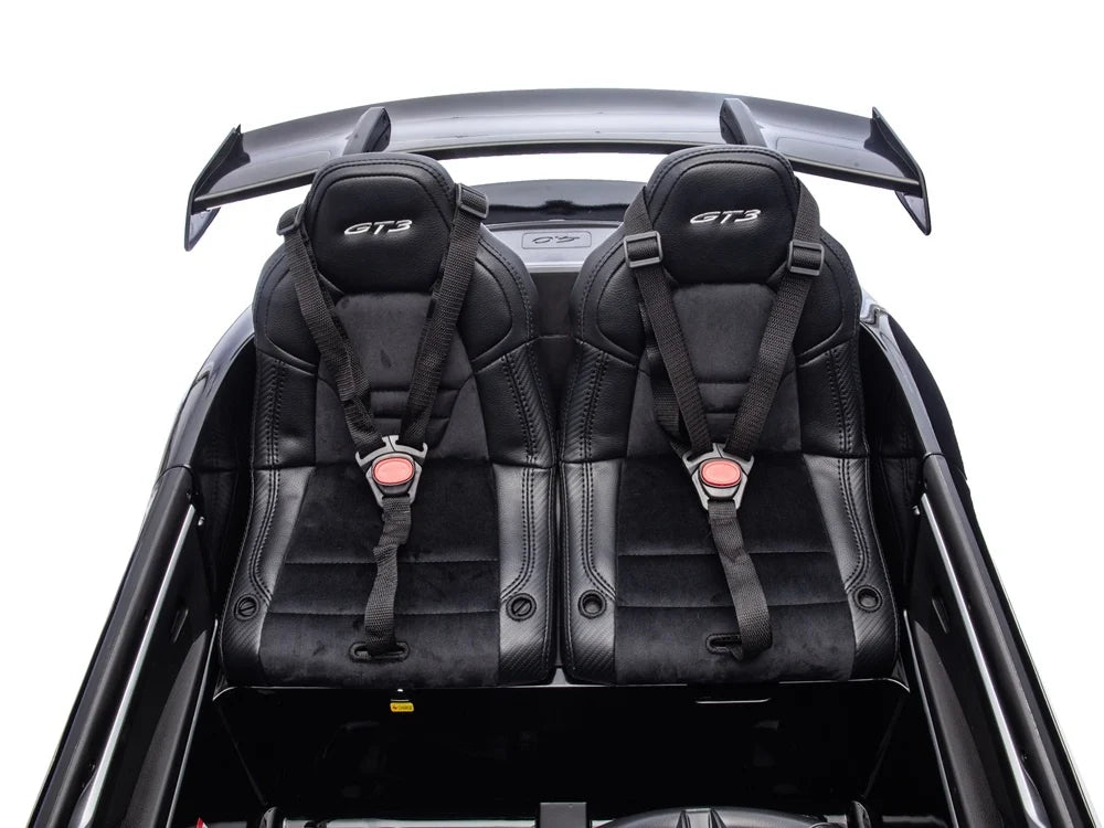 Licensed Porsche 911 GT3 24V Pro Variant Kids Car - 2-Seater with Real Air Tires (Black)