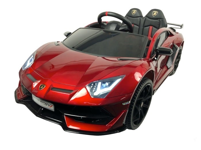 Licensed Lamborghini Aventador SVJ 12V Kids Electric Car - With Authentic Wing Doors (Red)