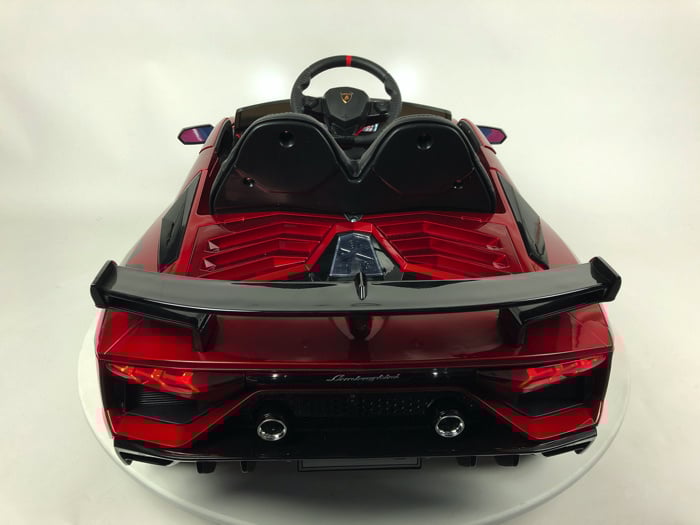 Licensed Lamborghini Aventador SVJ 12V Kids Electric Car - With Authentic Wing Doors (Red)