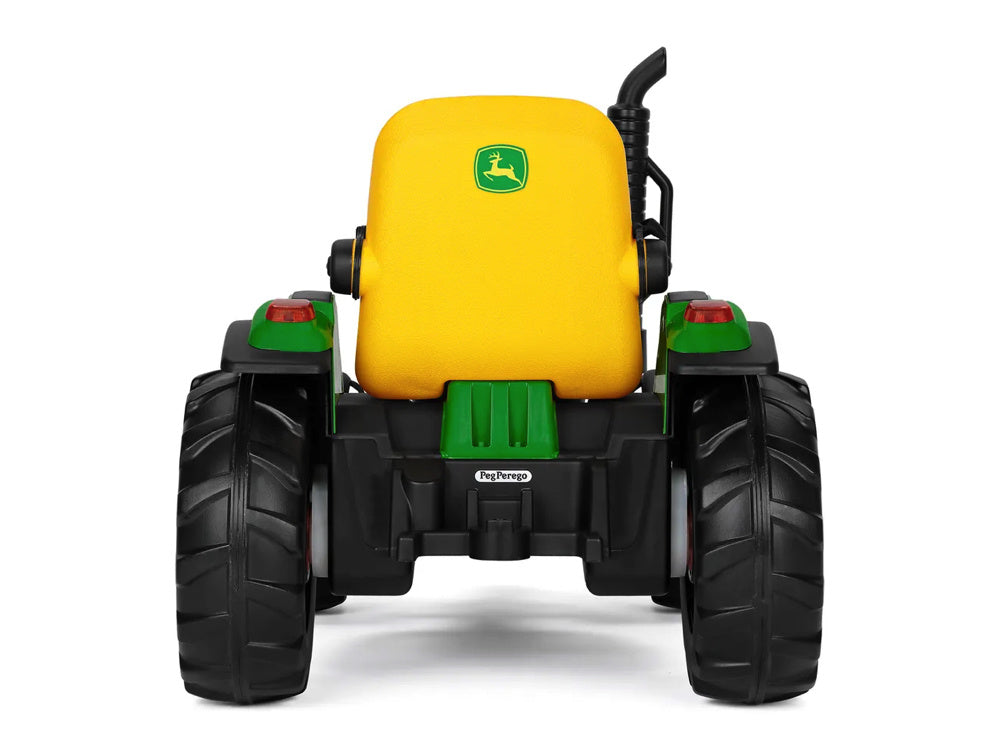 Licensed John Deere Kids Tractor with Trailer - 12V 330W with Remote Control (Green)