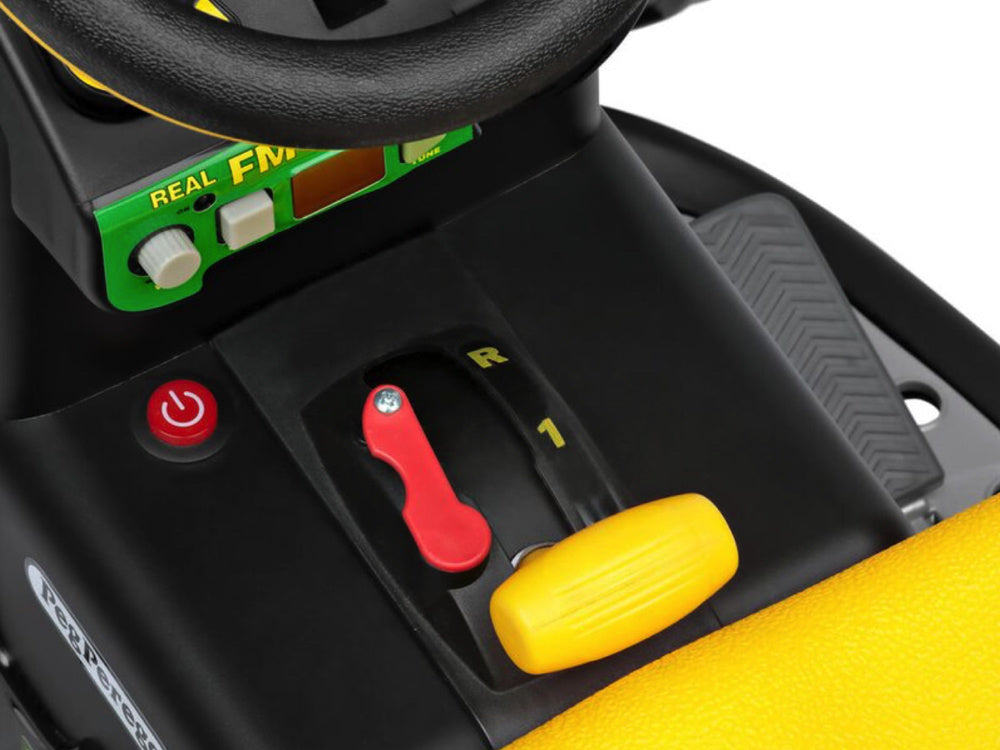 Licensed John Deere Kids Tractor with Trailer - 12V 330W with Remote Control (Green)