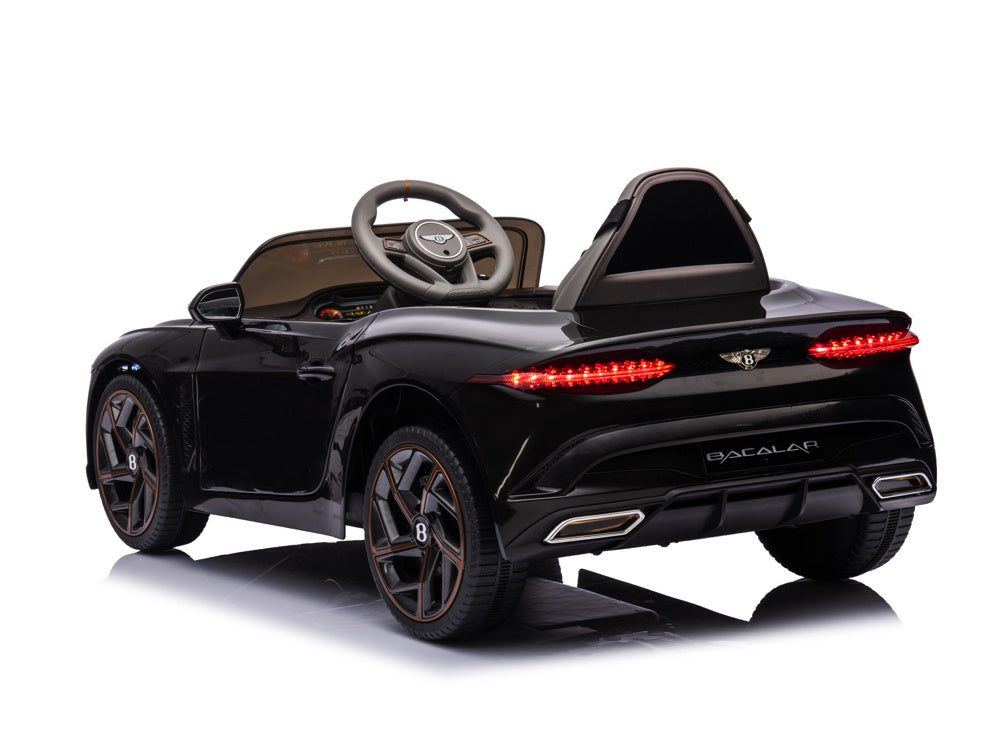 Licensed Bentley Bacalar 12V Kids Electric Car - 4WD Luxury Convertible (Black)
