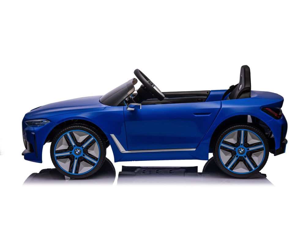 Licensed BMW i4 12V Kids Electric Car - Premium Sedan with Bluetooth & Dashboard Lighting (Blue)