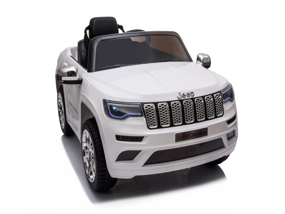 Jeep Grand Cherokee 12V Electric Kids Ride On Car - Leather Seat & Rubber Tires