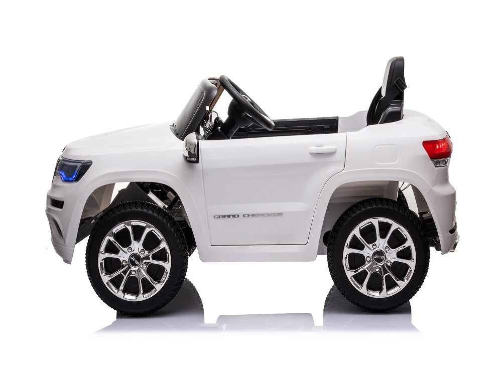Jeep Grand Cherokee 12V Electric Kids Ride On Car - Leather Seat & Rubber Tires