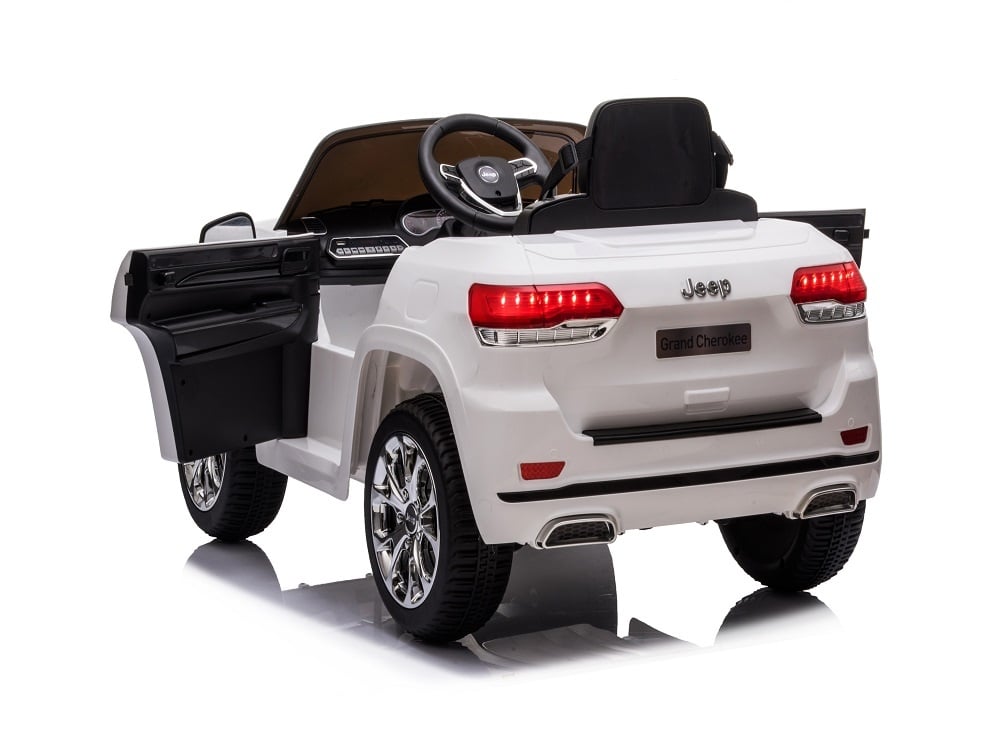 Jeep Grand Cherokee 12V Electric Kids Ride On Car - Leather Seat & Rubber Tires