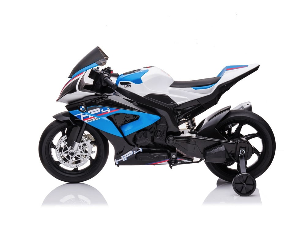 Licensed BMW HP4 12V Kids Electric Motorcycle - With Training Wheels & Music Module