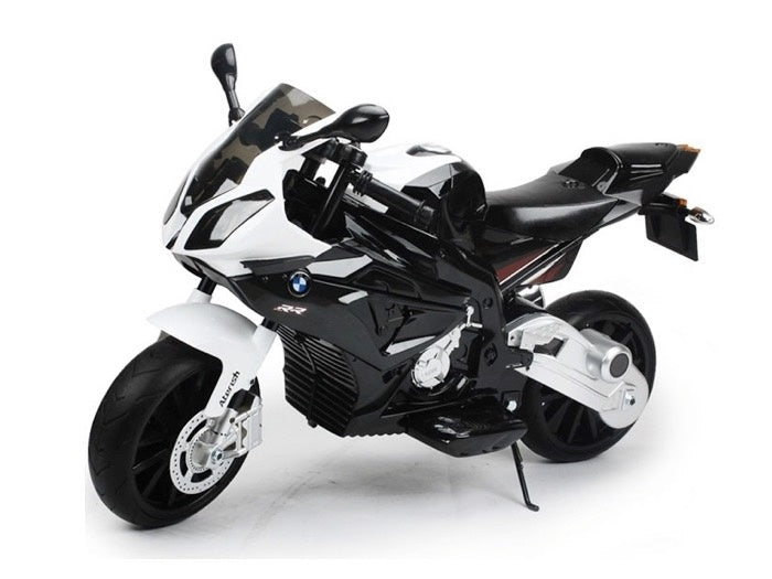 Licensed BMW S1000 12V Kids Electric Motorcycle - 2-Speed with Training Wheels