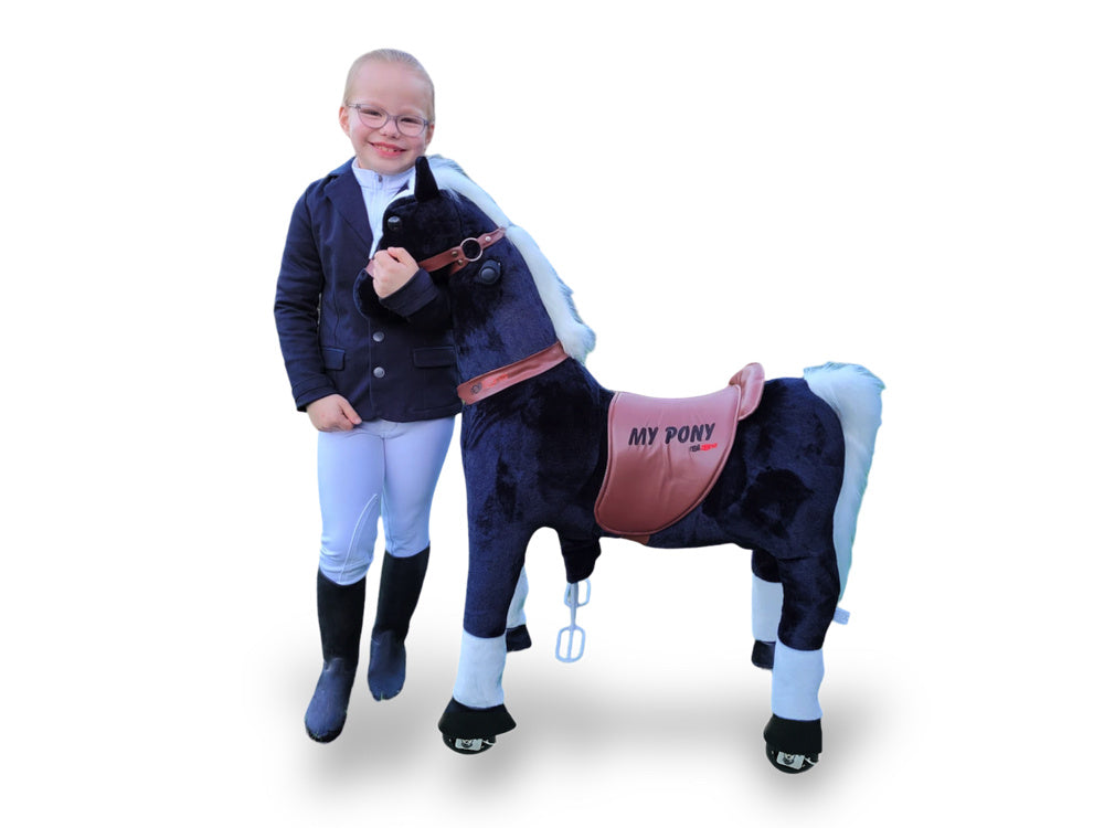 MY PONY Ride-On Horse Toy - Galloping Action for Kids Ages 4-10 (Medium)