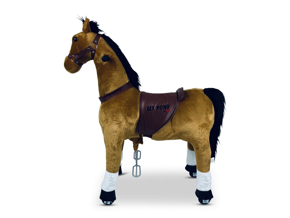 MY PONY Ride-On Horse - Brown Medium Size (Ages 4-10)