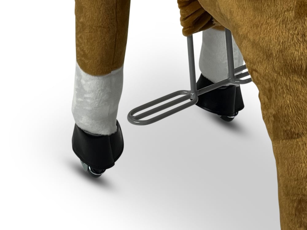 MY PONY Ride-On Horse Toy - Galloping Action for Kids Ages 3-6 (Small Brown/White)