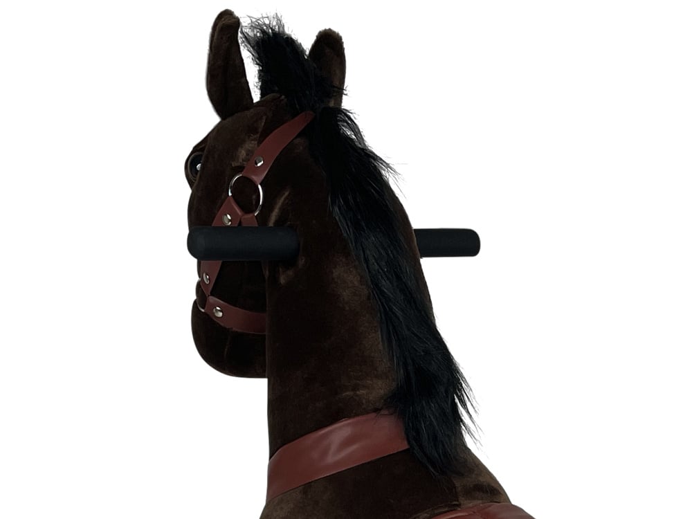 MY PONY Ride-On Horse Toy - Galloping Action for Kids Ages 3-6 (Small Beige)