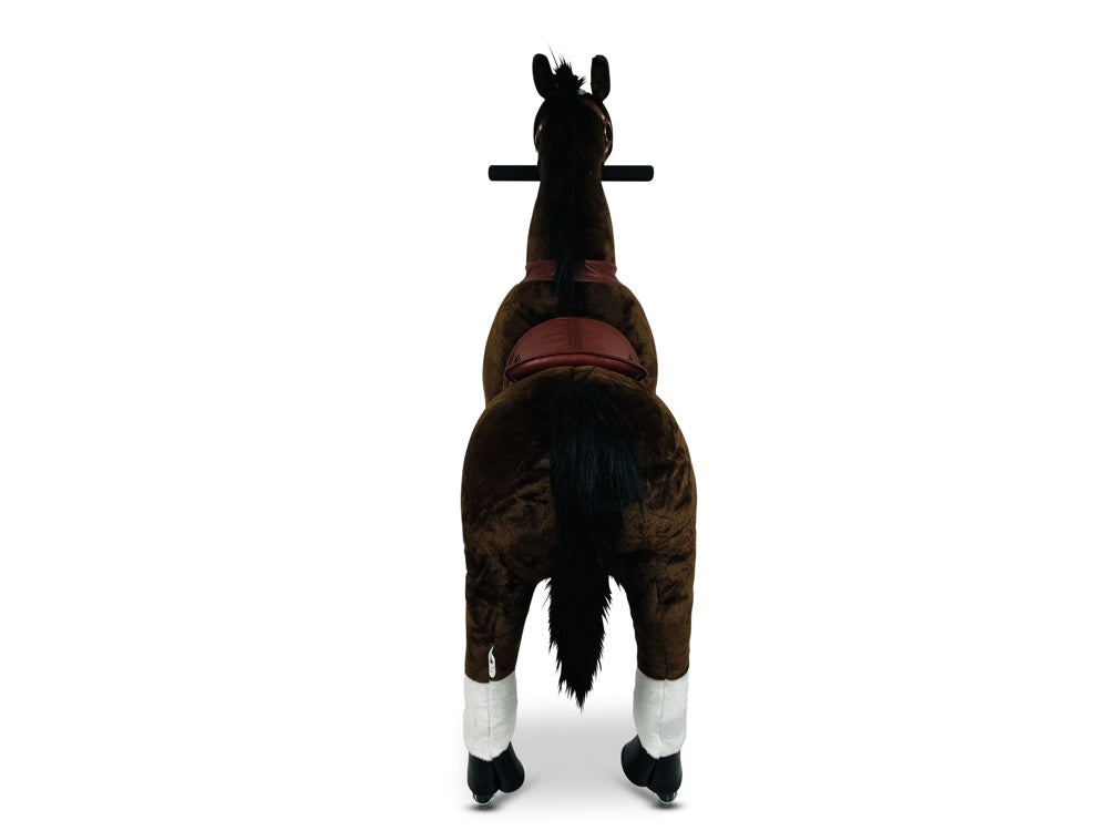MY PONY Ride-On Horse Toy - Galloping Action for Ages 8+ (Large Brown)