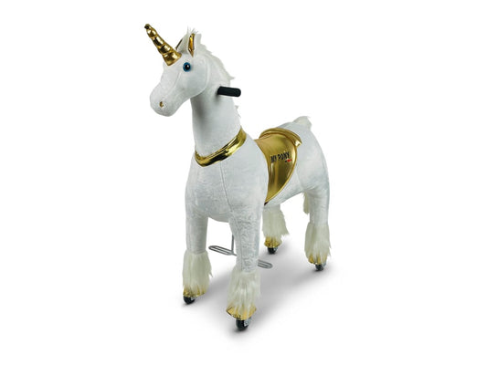 MY PONY Ride-On Unicorn Toy - Galloping Action for Kids Ages 3-6 (Small Pink)