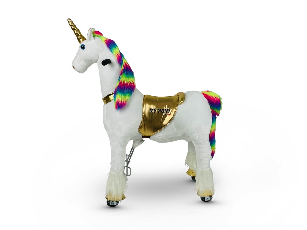 MY PONY Ride-On Unicorn Toy - Galloping Action for Kids Ages 4-10 (Medium)