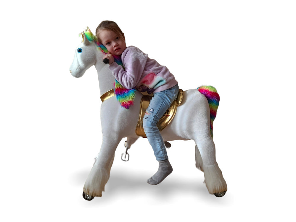 MY PONY Ride-On Unicorn Toy - Galloping Action for Kids Ages 4-10 (Medium)