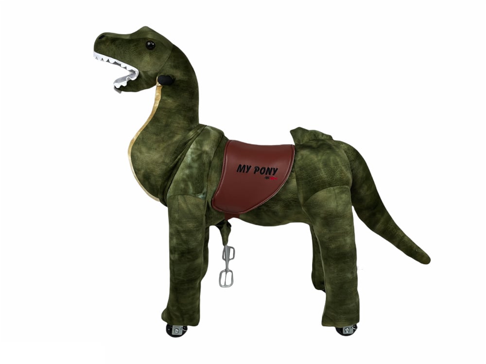 MY PONY Ride-On Dinosaur Toy - Galloping Action for Kids Ages 4-10 (Medium)