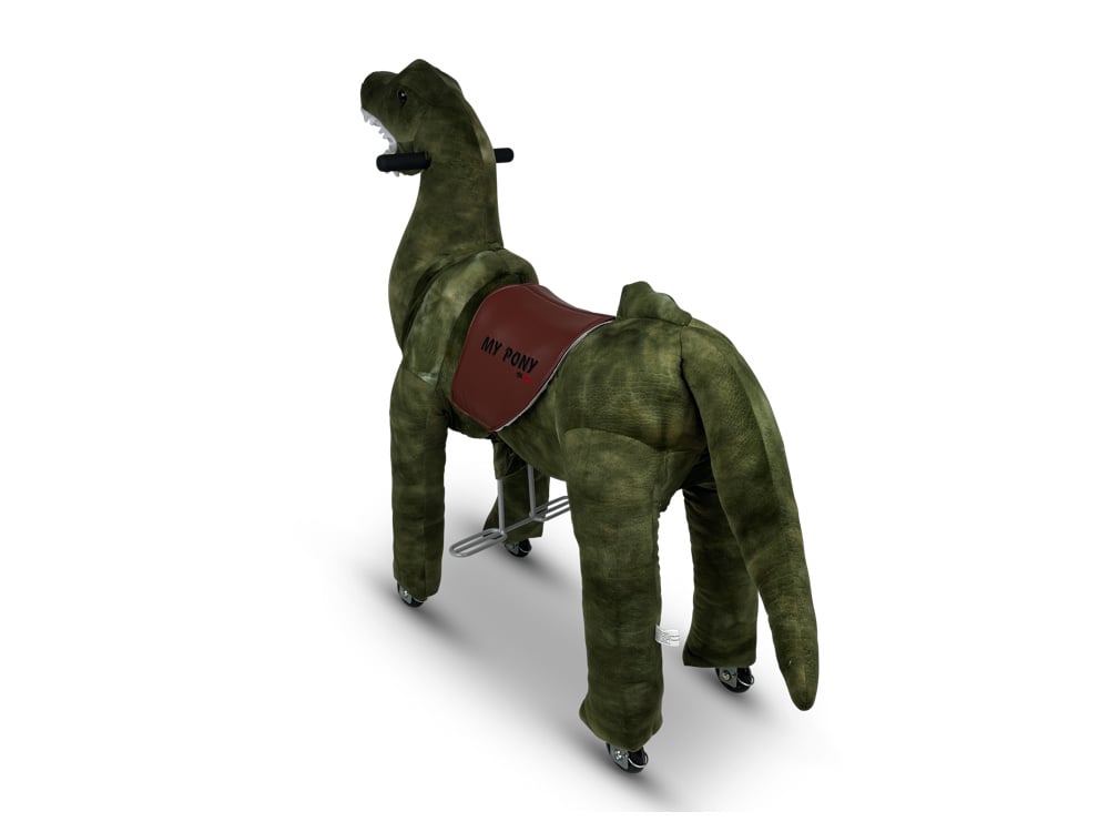 MY PONY Ride-On Dinosaur Toy - Galloping Action for Kids Ages 4-10 (Medium)