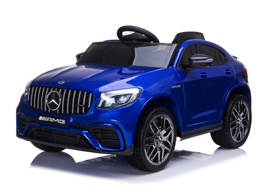 Licensed Mercedes-Benz GLC 63 12V Kids Electric Car - SUV with 5-Point Harness (Blue)
