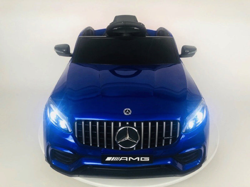 Licensed Mercedes-Benz GLC 63 12V Kids Electric Car - SUV with 5-Point Harness (Blue)
