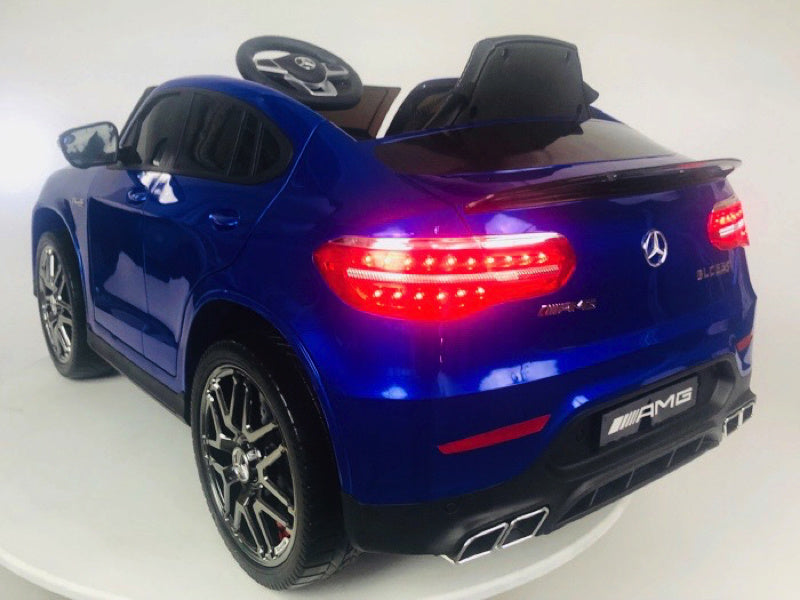 Licensed Mercedes-Benz GLC 63 12V Kids Electric Car - SUV with 5-Point Harness (Blue)