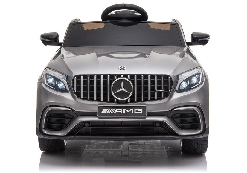 Licensed Mercedes-Benz GLC 63 12V Kids Electric Car - SUV with 5-Point Harness (Grey)