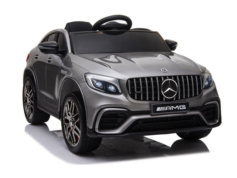 Licensed Mercedes-Benz GLC 63 12V Kids Electric Car - SUV with 5-Point Harness (Grey)