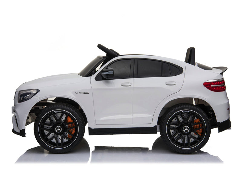 Licensed Mercedes-Benz GLC 63 12V Kids Electric Car - SUV with 5-Point Harness (White)