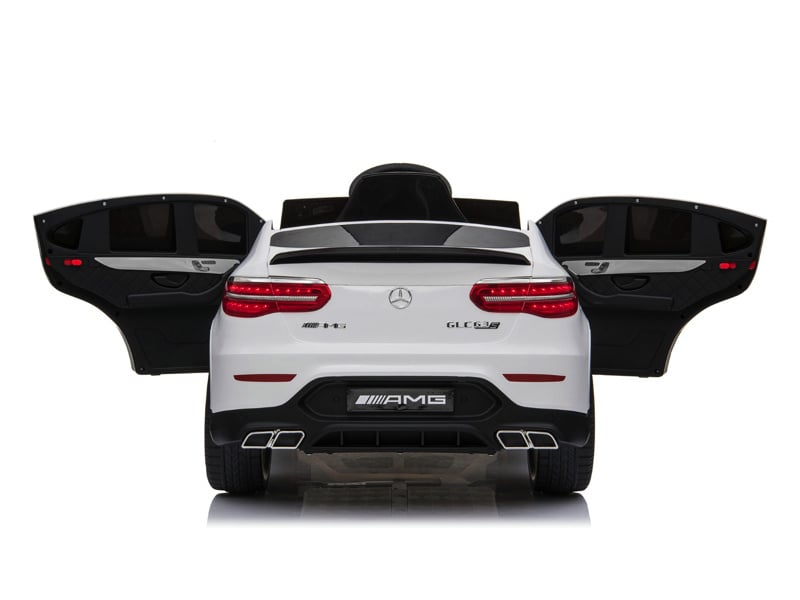 Licensed Mercedes-Benz GLC 63 12V Kids Electric Car - SUV with 5-Point Harness (White)