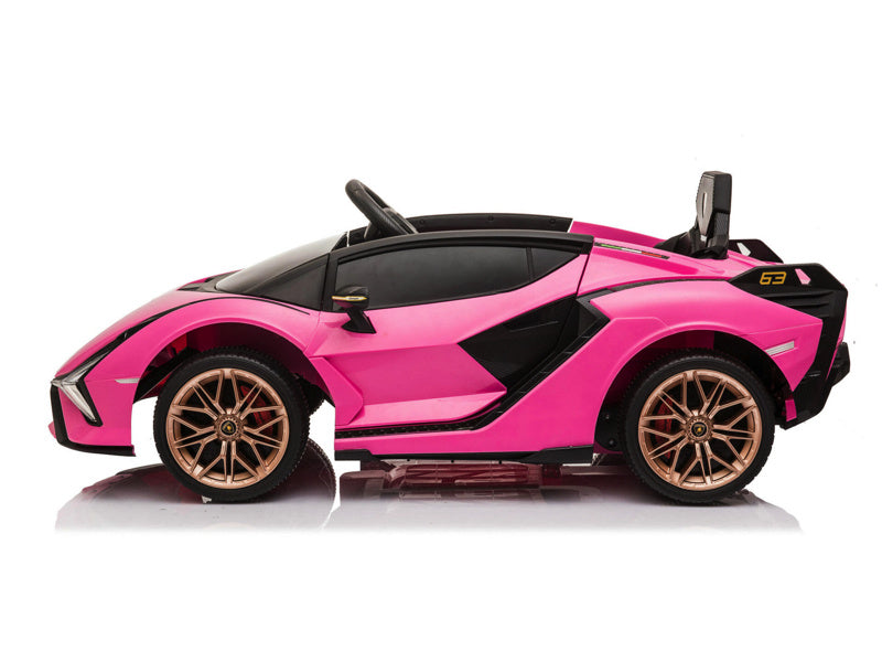 Licensed Lamborghini Sian 12V Kids Electric Car - With Wing Doors (Pink)