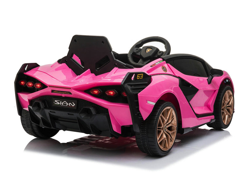 Licensed Lamborghini Sian 12V Kids Electric Car - With Wing Doors (Pink)