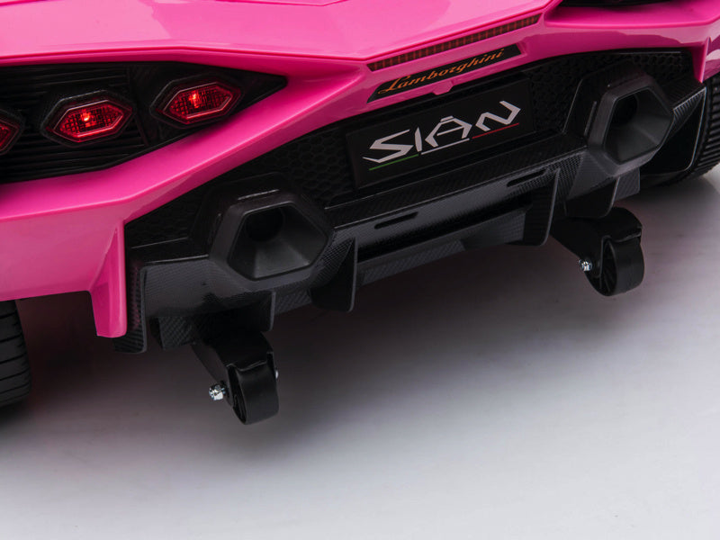 Licensed Lamborghini Sian 12V Kids Electric Car - With Wing Doors (Pink)
